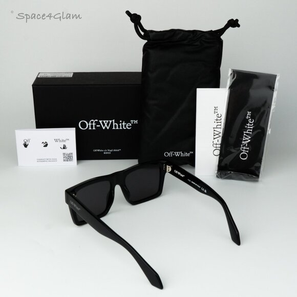Off-White Men Sunglasses Black Grey Square OERI109 LAWTON 1007 NEW AUTHENTIC - Picture 8 of 11